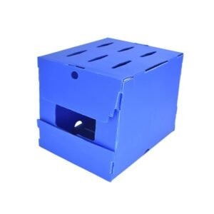Lightweight Stackable PP Corrugated Hollow Turnover Box, Waterproof Moisture-Proof Plastic Crate for Warehouse Logistics