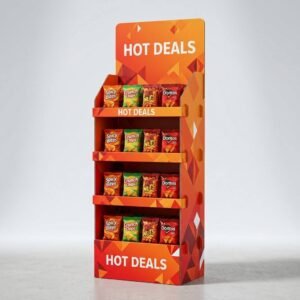 Lightweight Waterproof PP Corrugated Display Stands | Easy Assembly Retail POS Promotional Shelves for Supermarkets