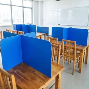 Foldable PP Corrugated Desk Privacy Partition - Portable Student Desk Divider for Classrooms & Exams