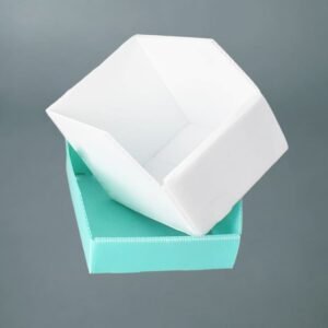 Foldable PP Plastic Tool Locker | Oblique Open Workshop Storage Bin | Collapsible Parts Organizer Box