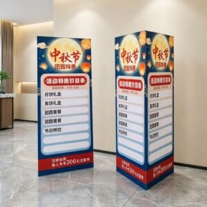 Custom PP Corrugated Triangle Display Sign | Die-Cut Retail Promotional Signage | Durable & Waterproof